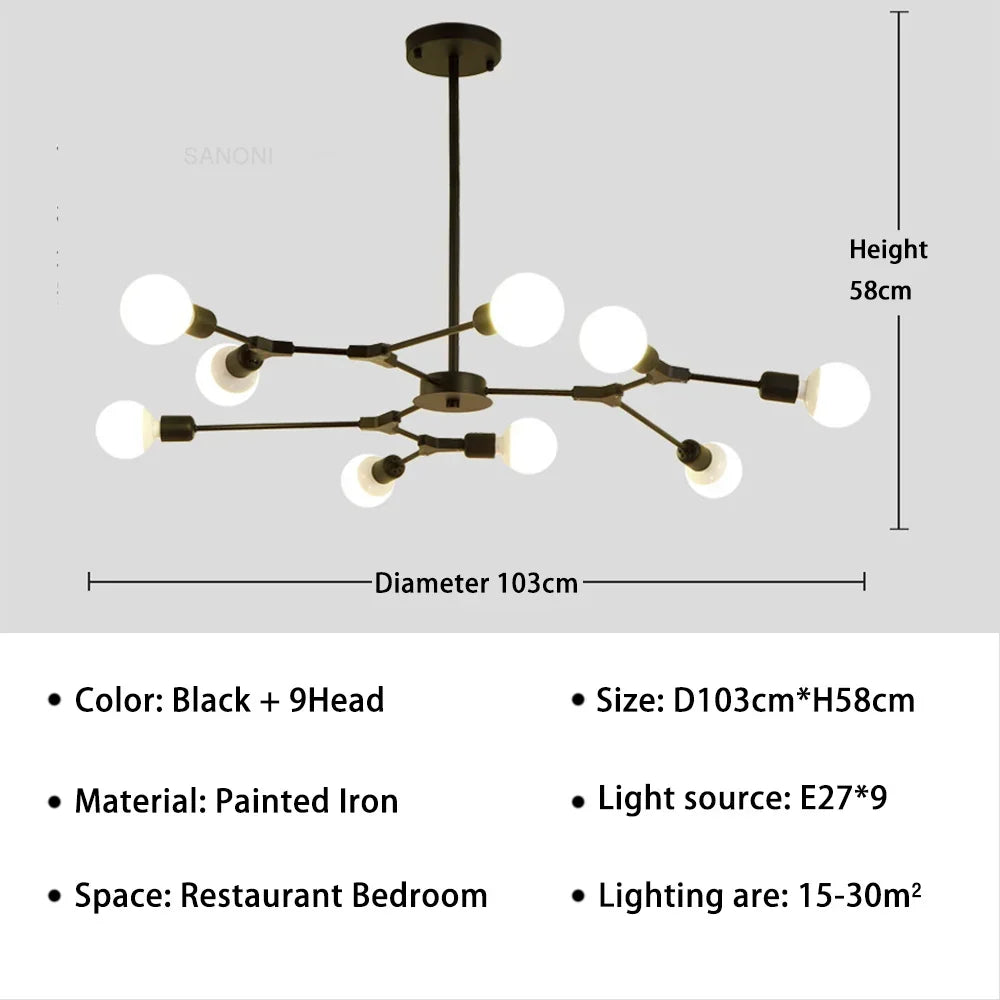 lustre moderne en forme d'arbre pour décoration intérieure