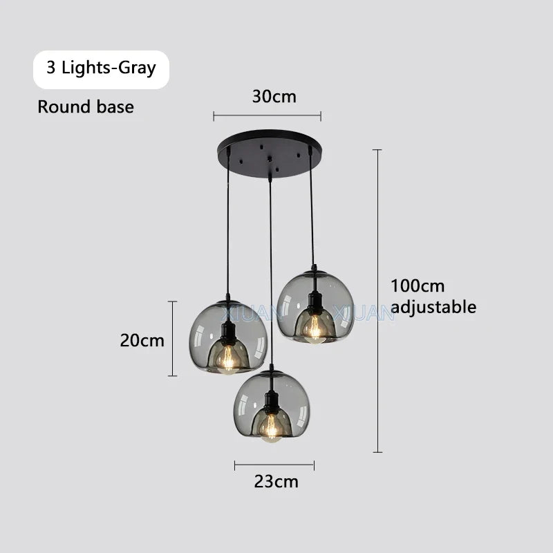 suspension led industrielles à 3 lumières