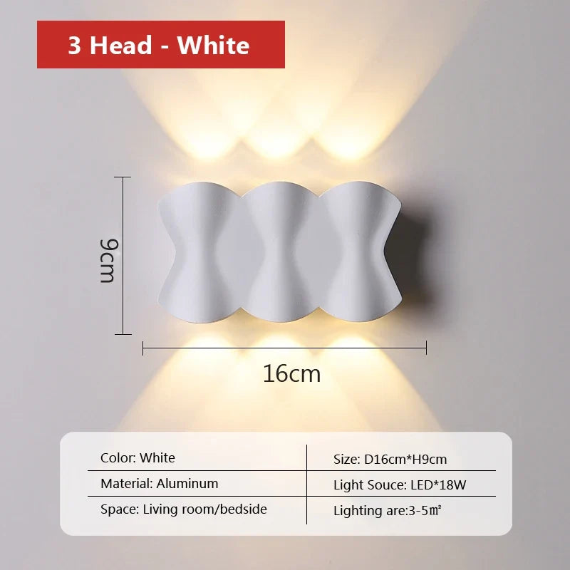 applique murale led moderne imperméable pour jardin et éclairage public