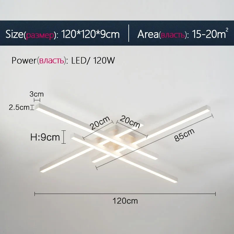 plafonnier Longue bande LED