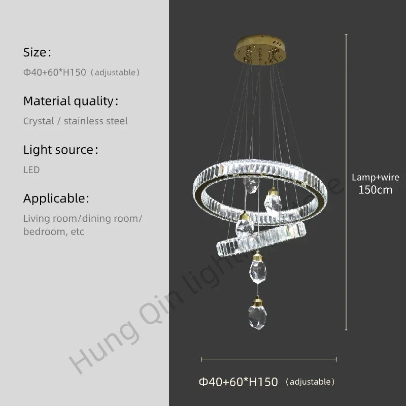 Hanging Light Pendant Lamp,Living Room Crystal Chandelier,Hanging Chandelier Lamp, Pendant Light,Lighting Fixtures Chandeliers