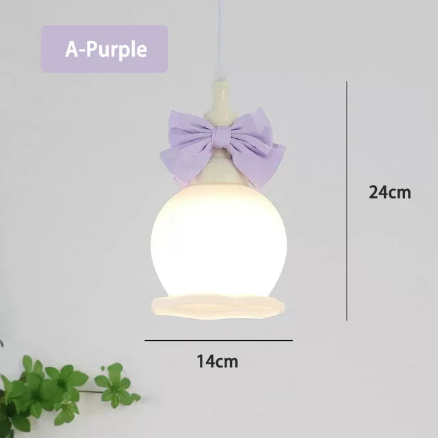 suspension romantiques pour enfants avec abat-jour en verre