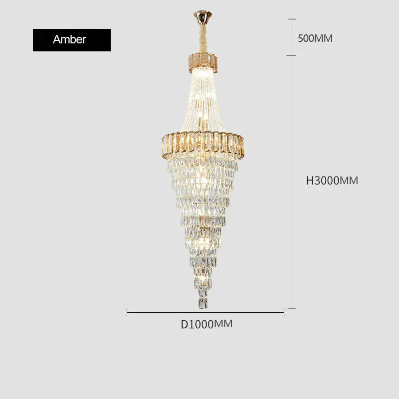 lustre contemporain en cristal pour décoration intérieure élégante