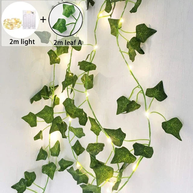 guirlande lumineuse led feuilles d'érable pour décoration de Noël