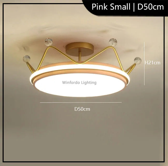 suspension pour enfants couronne leds moderne winfordo