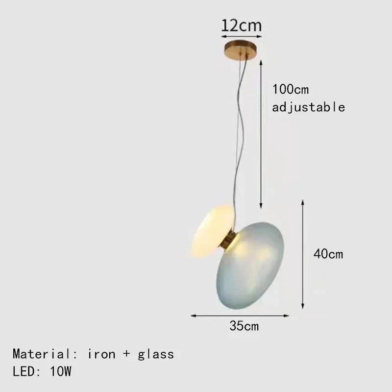 lustre nordique moderne en verre led pour décoration d'hôtel