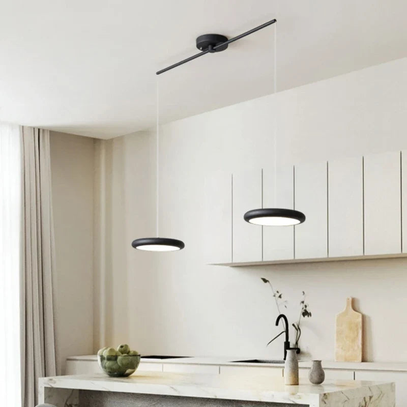 Nordique LED Suspension Lumière Vert 1-3 Tête Disque Lampes Suspendues Lustre Pour Salon Chambre Cuisine Salle À Manger Décor À La Maison Luminaire