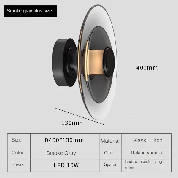 applique murale led en verre design créatif minimaliste pour intérieur