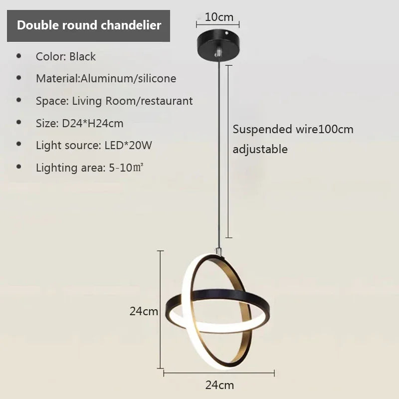 lustre moderne à LED pour un éclairage élégant et décoratif