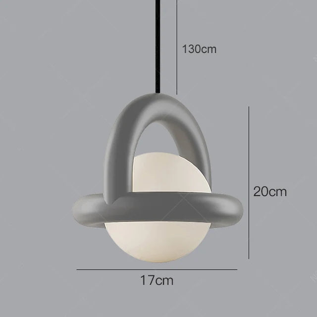 Nordique Simple Ballon Suspension Lampe Jupiter Boule Lampe Chambre Chevet Balconbar Café Petite Suspension Art Designer Lustre