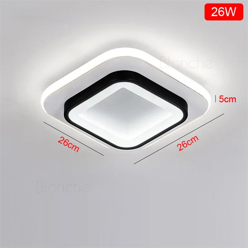 plafonnier moderne à leds design rond ou carré pour décoration intérieure