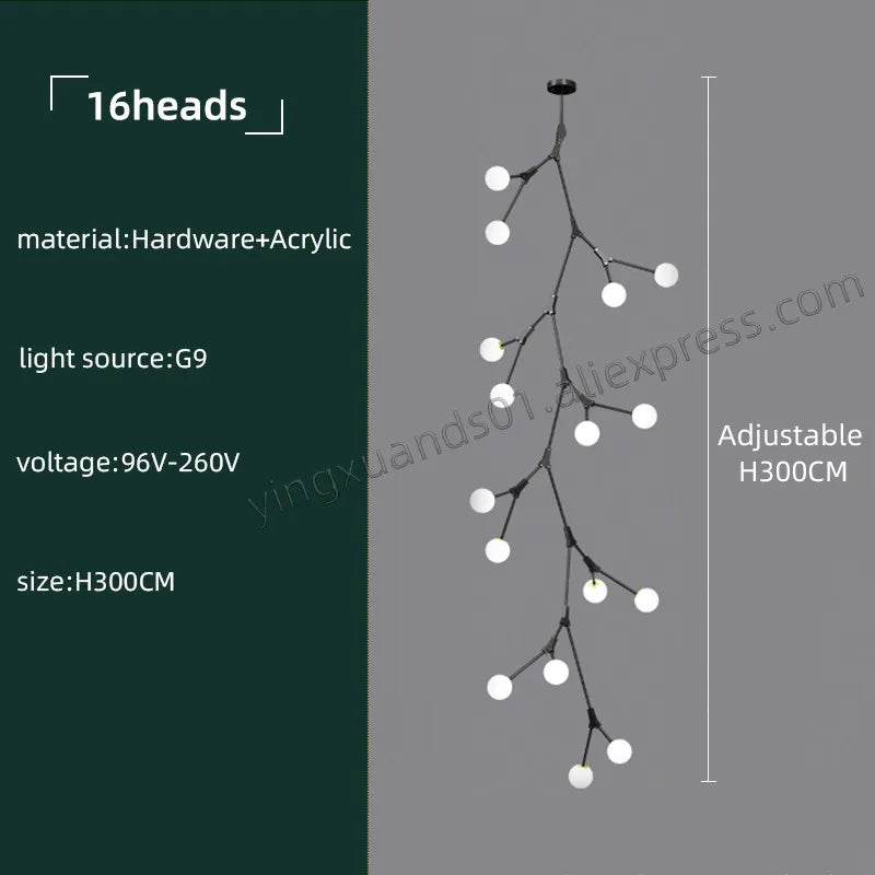 lustre moderne en verre pour intérieur nordique élégant