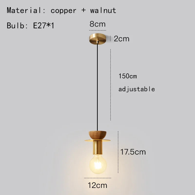 suspension moderne en bois et métal pour intérieur élégant