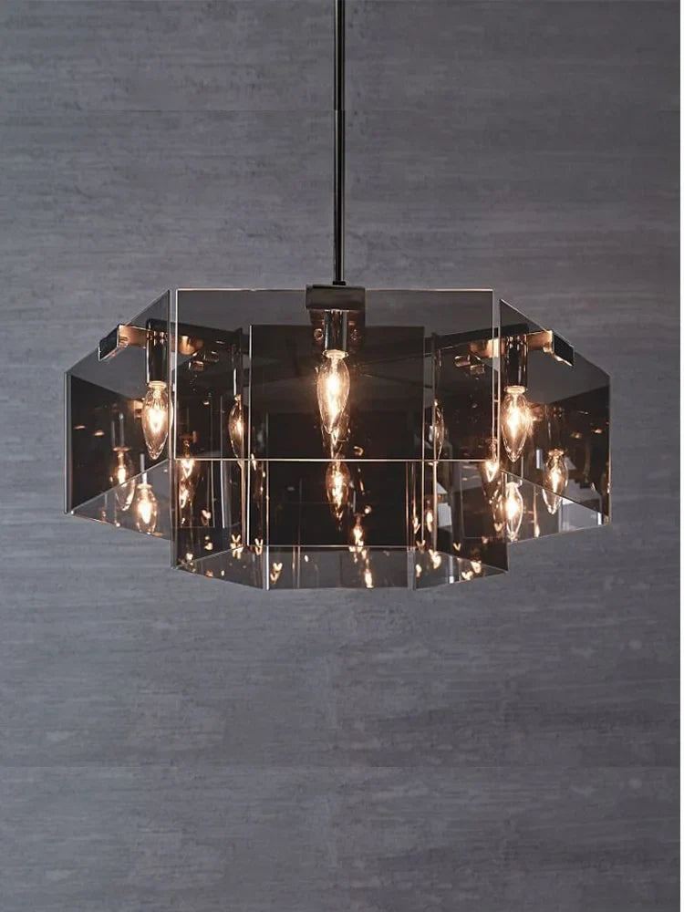 Nordic Minimalist Glass Chandelier with Black Creative Living Room  Bedroom, Dining Room, Italian Lighting Fixtures