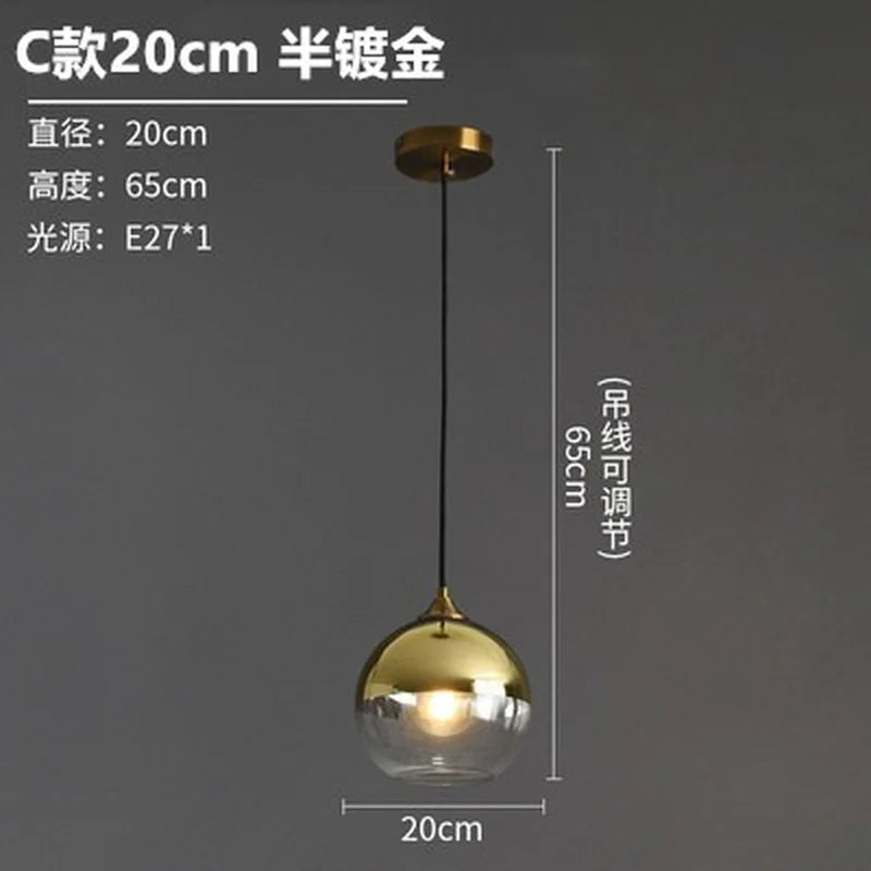 lustre nordique en verre fumé suspension simple luxe