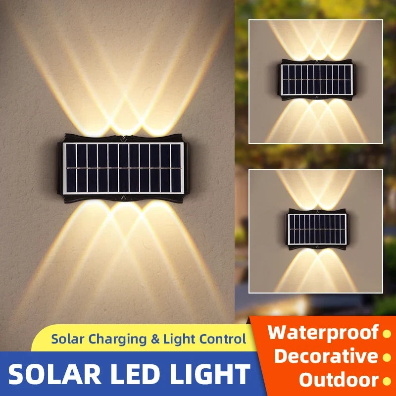 applique murale extérieure solaire étanche avec interrupteur automatique