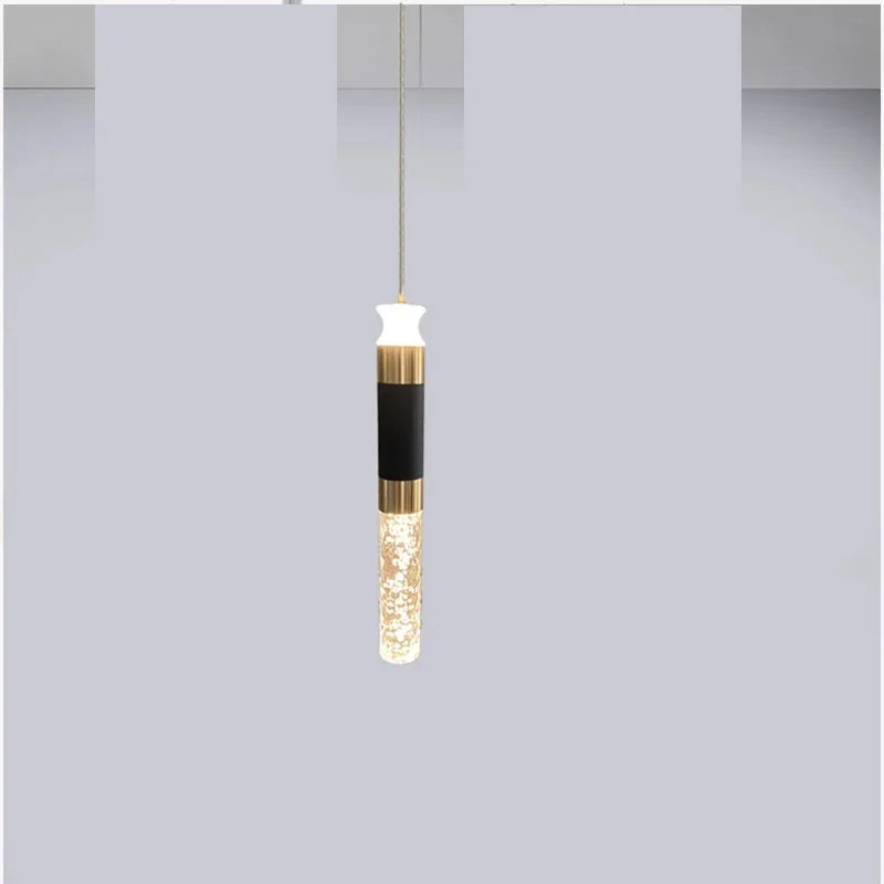 suspension led double sources de lumière en cristal nordique