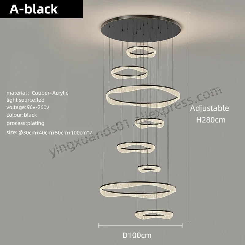 suspension led moderne style nordique pour intérieur élégant