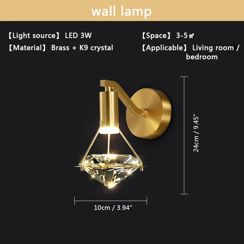 applique murale cuivre luxe minimaliste chambre lampe chevet 5w chaud