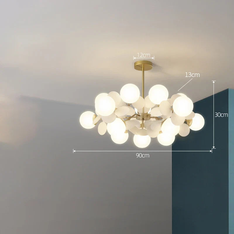 sandyha lustre moderne en verre coloré design créatif pour hôtel