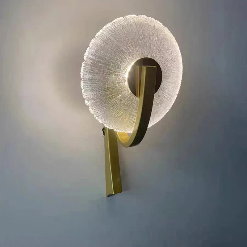 applique murale led en métal et verre pour luminaires 3000k