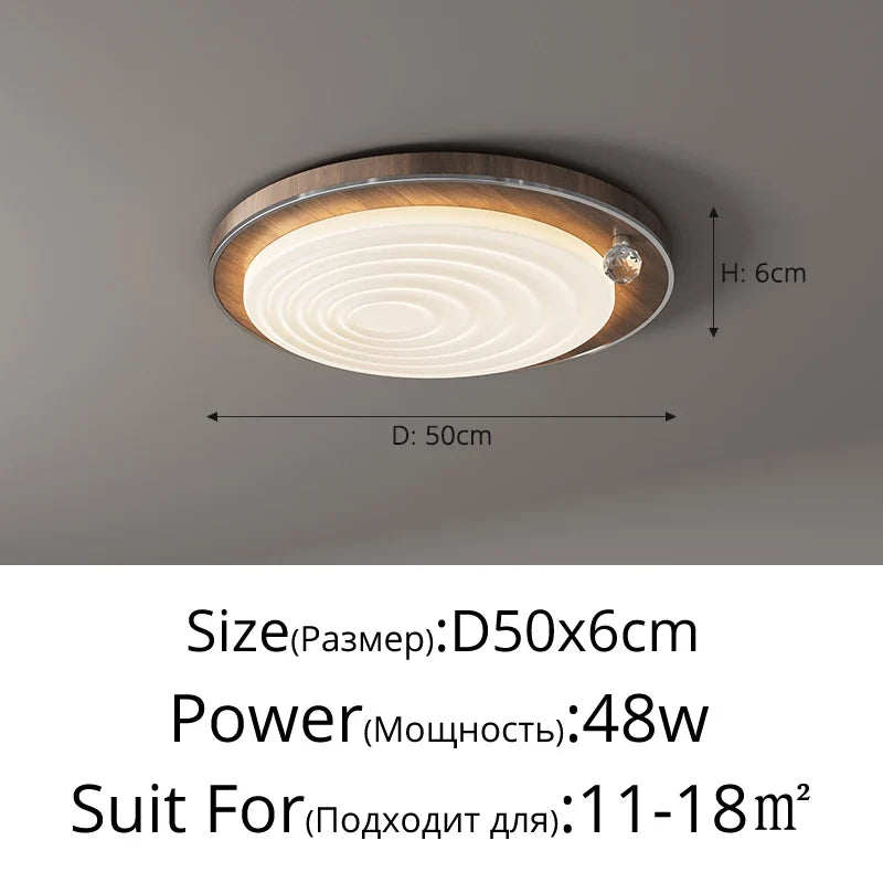 plafonnier à led style médiéval en bois rétro élégant