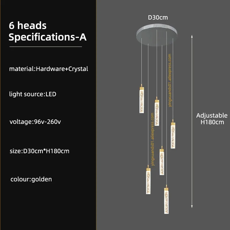lustre en cristal à led design moderne pour intérieur élégant