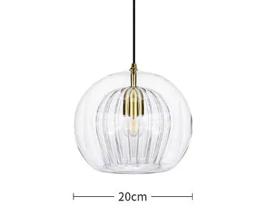 suspension ronde en verre style industriel lumineux et élégant