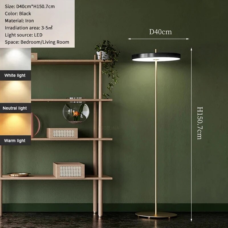 Lampadaire LED nordique variateur intérieur salon chambre étude