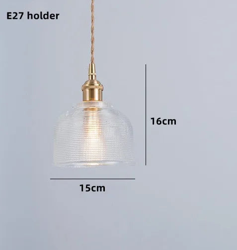 suspension nordique en verre teinté et cuivre élégant