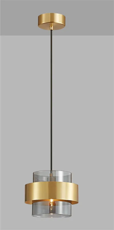 lustre led élégant nordique en verre doré pour décoration intérieure