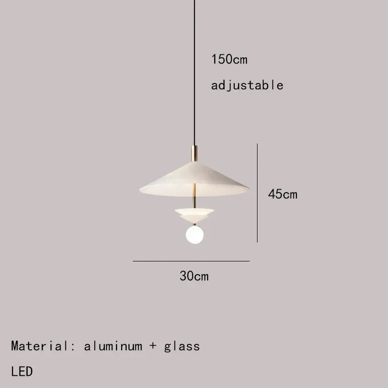 suspension en métal pour intérieur moderne avec lumière douce