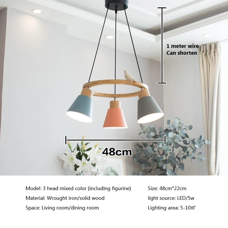Lampe suspension nordique moderne Macaron