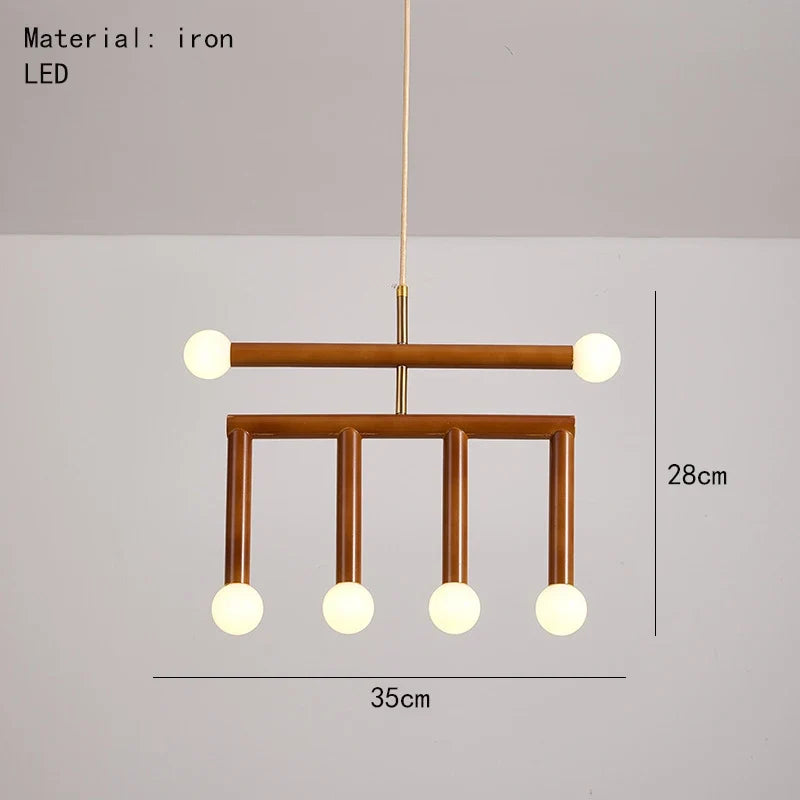 lustre arc-en-ciel métallique fil art déco suspendu réglable