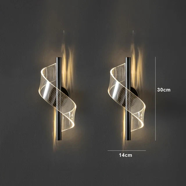 lustre moderne en verre ondulé design géométrique pour décoration intérieure