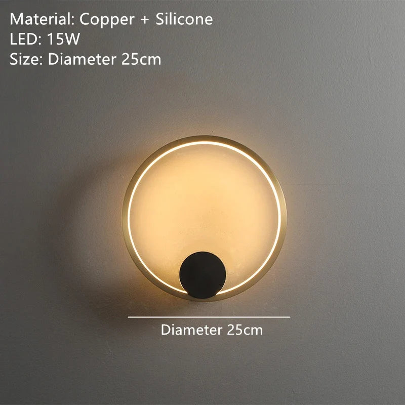 applique murale led en cuivre style minimaliste pour ambiance chaleureuse