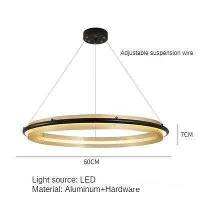 lustre led circulaire de luxe design moderne décoratif