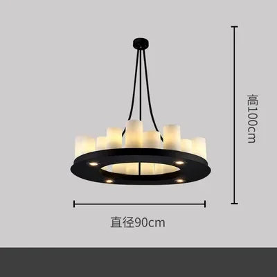 Retro American Bar, Luxury Restaurant, Bar Decoration, Front Desk, Red Wine Cup, Inverted Candlestick, Pendant Light