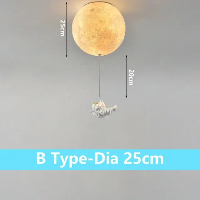 plafonnier lunaire décoratif avec astronaute idéal pour chambre