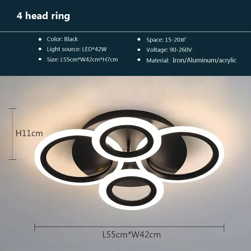 plafonnier led moderne avec gradation pour intérieur élégant
