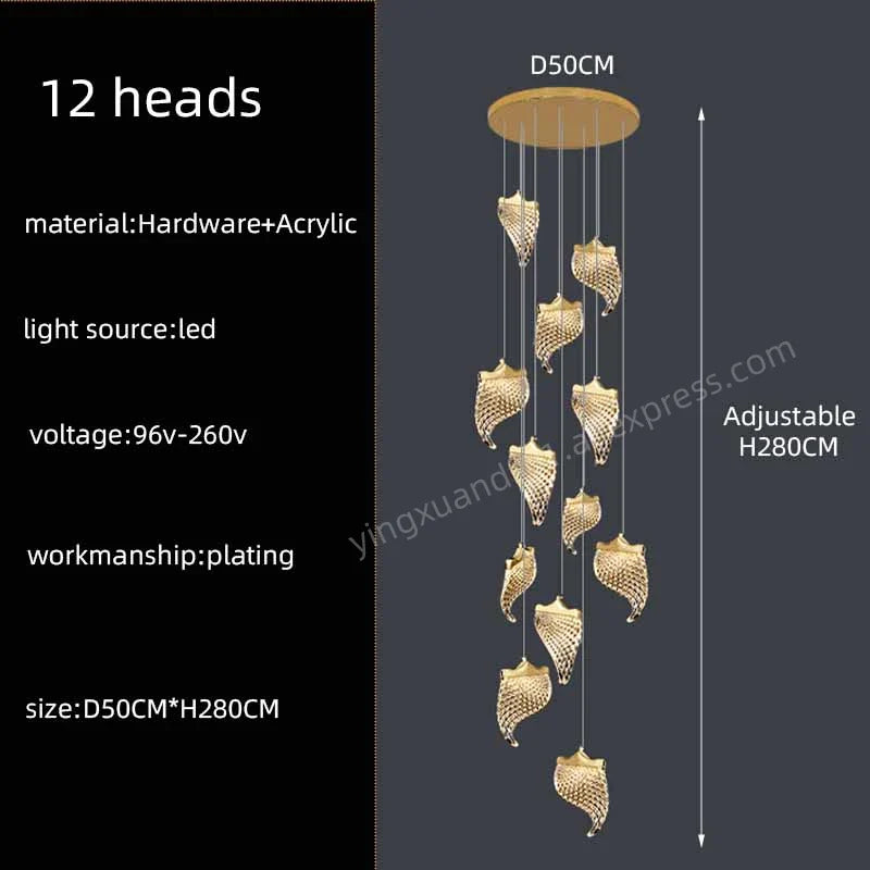 lustre moderne à led éclairage suspendu design pour espace contemporain
