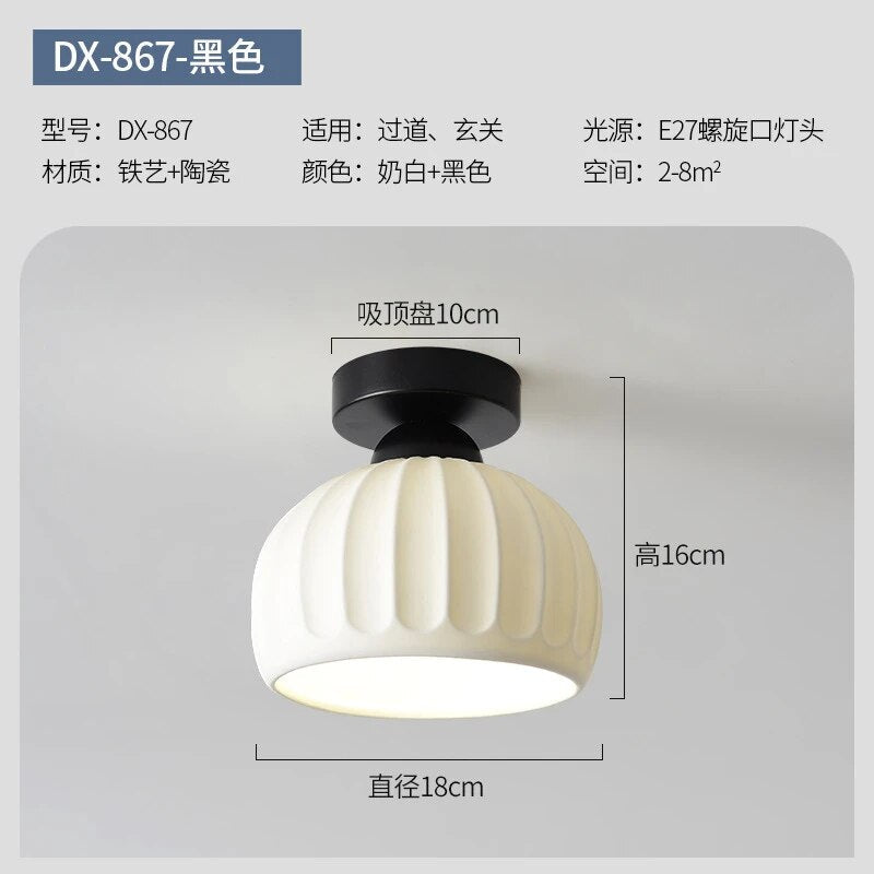 Plafonnier simple moderne blanc