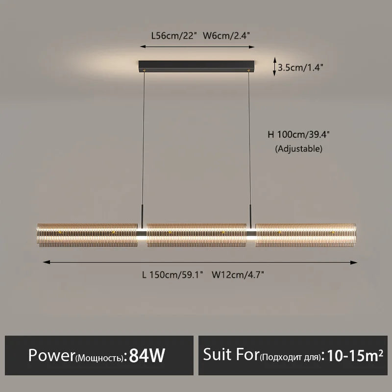 lustre nordique pour éclairage de table et cuisine