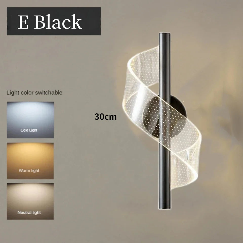 applique murale moderne en acrylique pour décoration intérieure à led
