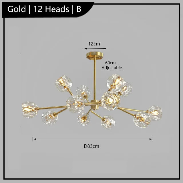 lustre de luxe 	 en cristal éclairage postmoderne winfordo wf-xd011