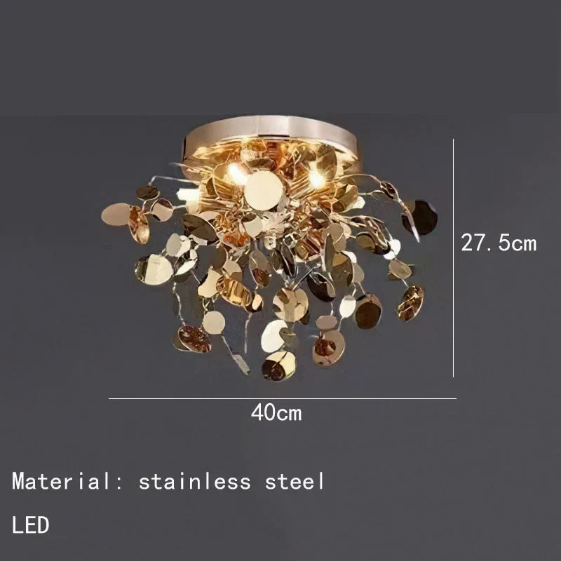 Modern personality G9 stainless steel bedroom ceiling lights Nordic living room, dining room, kitchen decorative ceiling lights