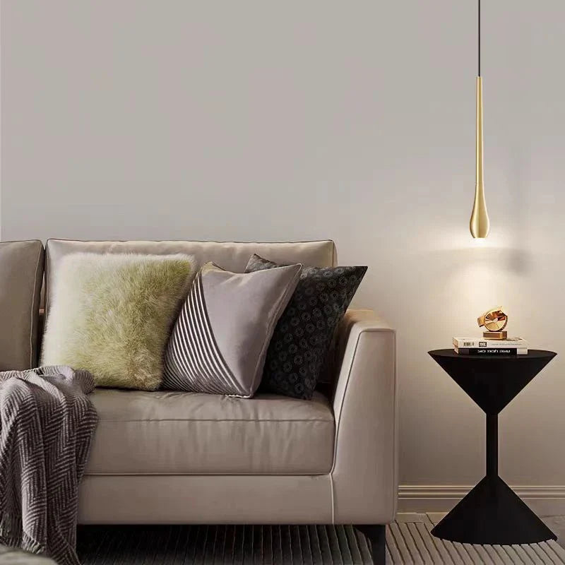 suspension moderne à led avec intensité variable en laiton et cuivre