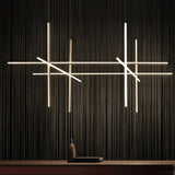 lustre tubulaire design italien suspension à led décorative
