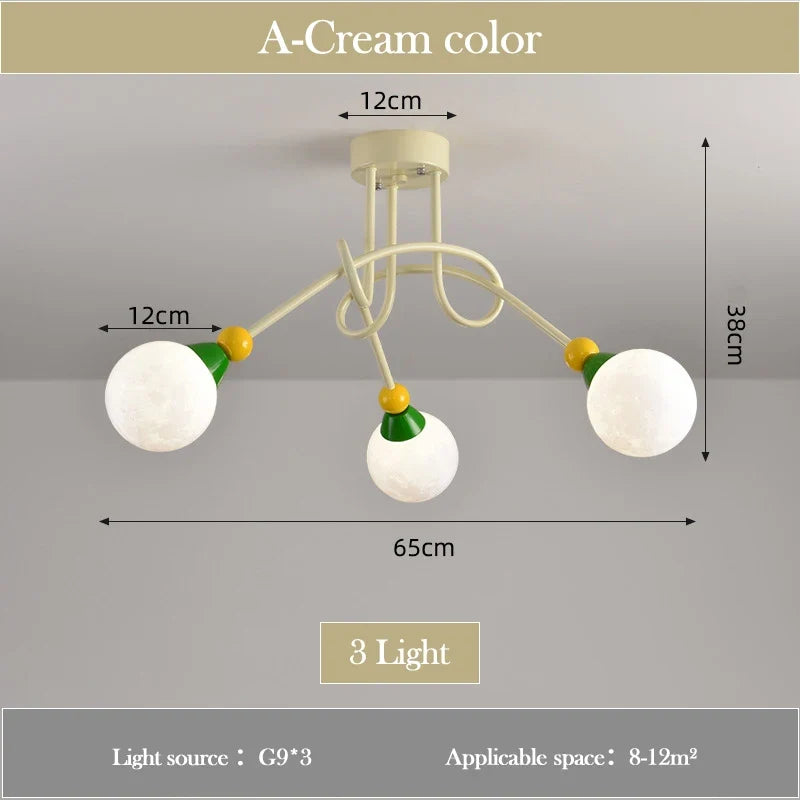 plafonnier 3d lune bulle pour chambre enfant décoration magique