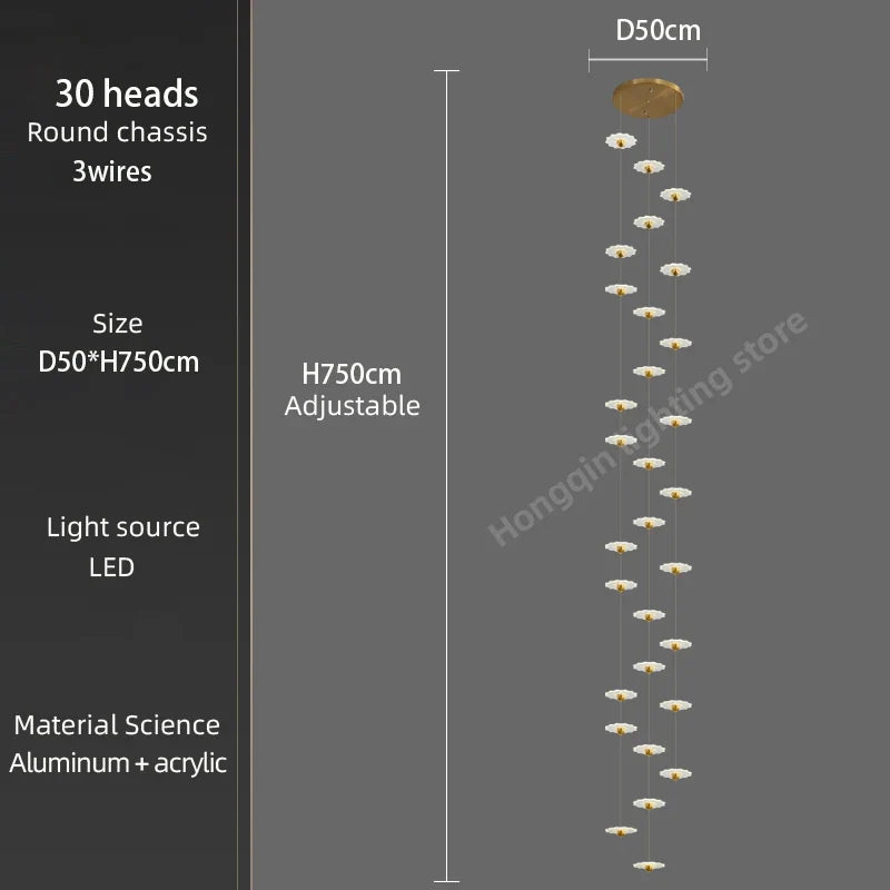 lustre moderne à led pour espaces intérieurs élégants et contemporains